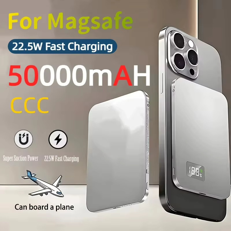 Xiaomi Magnetische Drahtlose Power Bank 50000 mAh 120 W mit PD 22.5 W Schnellladefunktion für MagSafe iPhone und Samsung in Schwarz - Bild 3