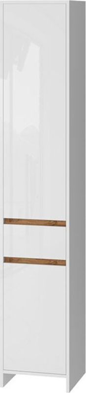 Vicco Badschrank Detmold in Weiß und Eiche mit 2 Türen und Schubladen, B/T/H: 35 x 35 x 190 cm - Bild 2