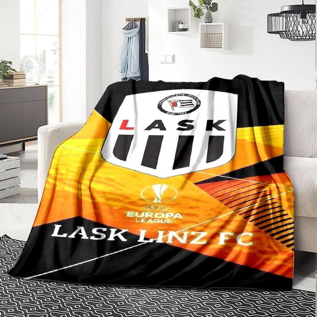 NuanSue Home Flanelldecke LASK LINZ LOGO Aufdruck in Schwarz, B/T: 150 x 200 cm - Bild 1