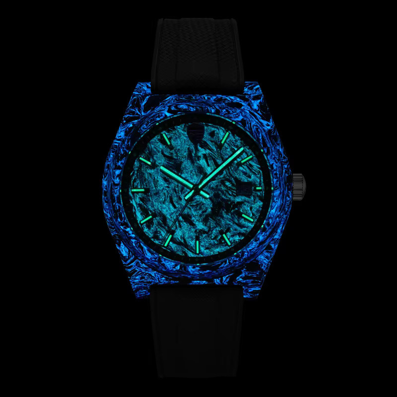 TIME TOKEN Armbanduhr Carbon, Automatik, 40 mm, Herren, Schwarz - Bild 5