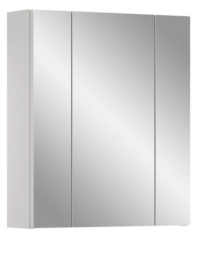 Badezimmer Spiegelschrank Talerno in Weiß mit LED-Beleuchtung und Glastüren, B/H/T: 60 x 70 x 18 cm - Bild 4