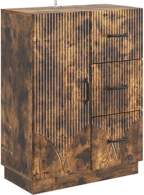 vidaXL Sideboard Geräucherte Eiche Braun B: 66 cm, T: 34,5 cm, H: 87 cm - Bild 1