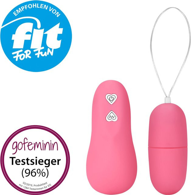 Pinkes Vibro-Ei mit Funkfernbedienung, Durchmesser: 7,5 cm - Bild 1