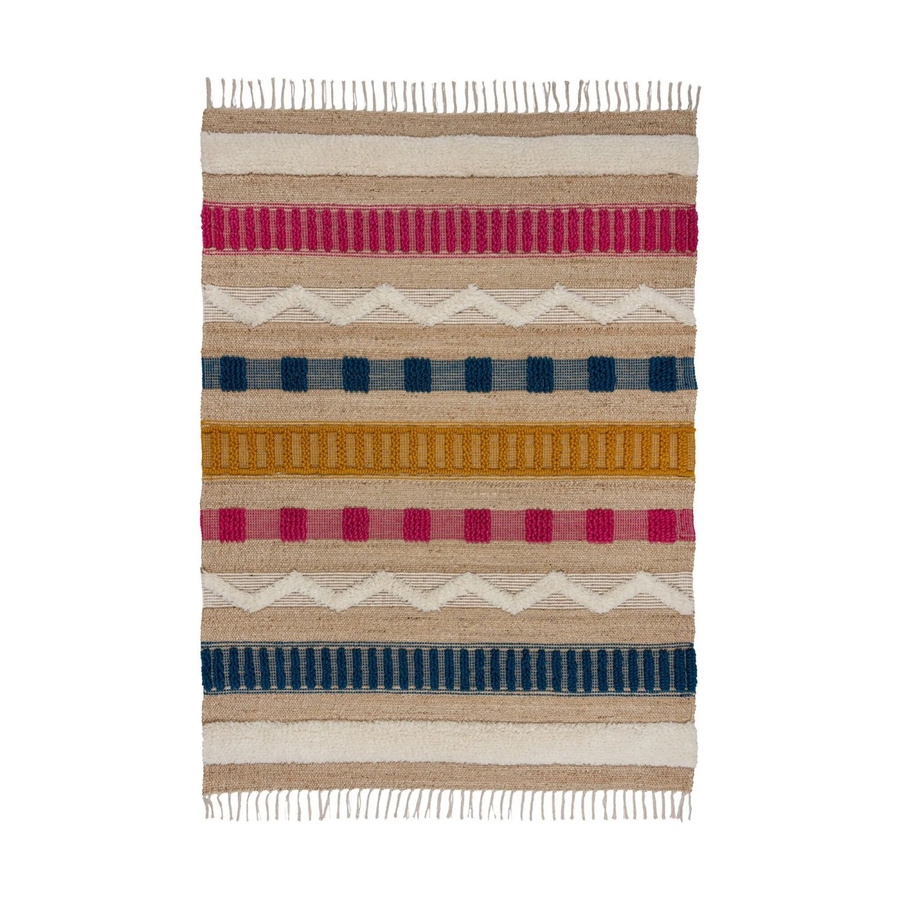 Flair Rugs Hochflorteppich Medina in Mehrfarbig mit Boho-Design, B x T: 120 x 170 cm - Bild 2