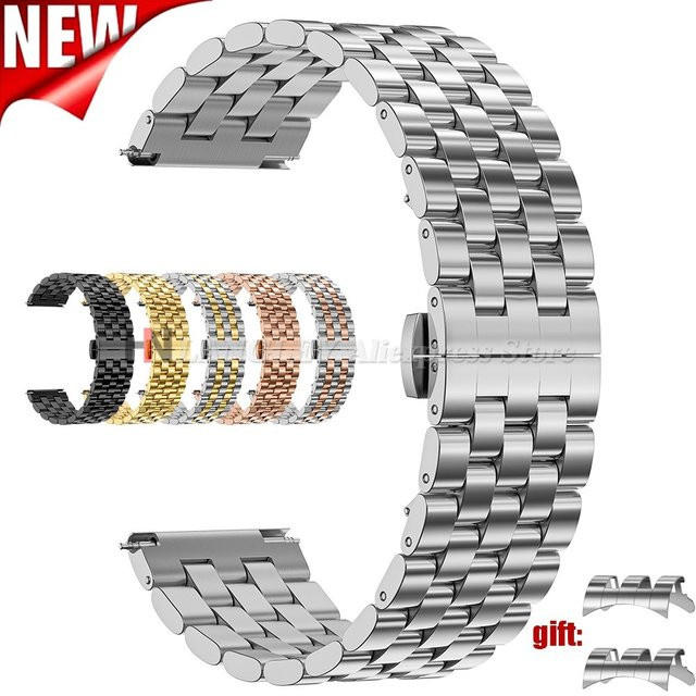 Uhrenarmband Langley, gebogen, Edelstahl, Unisex - Bild 1