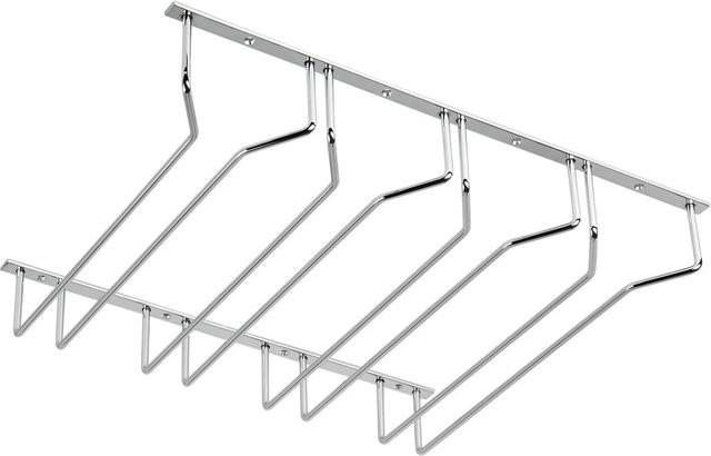 SOTECH Gläserhalter für 4 Glasreihen in Chrom Poliert, Wandmontage, B/T/H: 46,0 x 35,5 x 7,0 cm - Bild 1