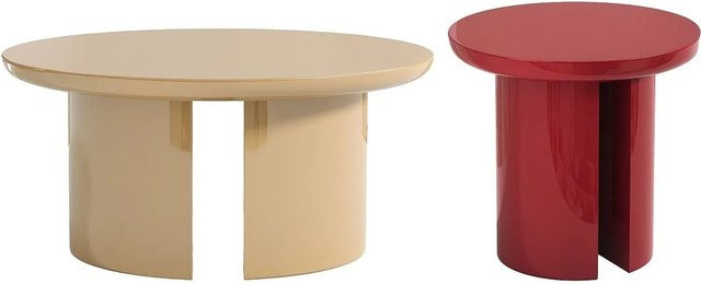 Couchtisch Derlali von Vente-unique in Beige, Design-Tisch aus MDF, Breite: 90 cm - Bild 1