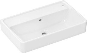 Hansgrohe Waschtisch Xanuia Q Compact aus Keramik in Weiß mit Überlauf, Wandhängend, B/T/H: 60,0 x 37,0 x 10,5 cm - Bild 1