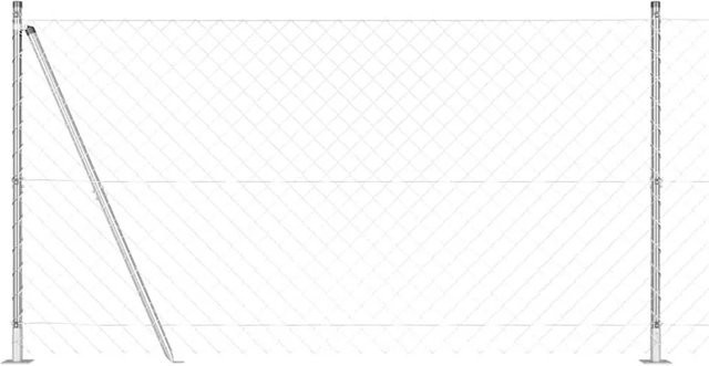 vidaXL Zaunpfosten aus Stahl in Silber, B/T/H: 6,0 x 6,0 x 120 cm - Bild 1