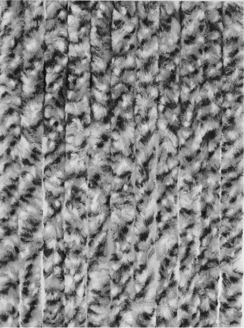 Arsvita Flauschvorhang Chenille Thermovorhang, B/H: 56 x 185 cm, Meliert Schwarz Grau Weiß - Bild 1