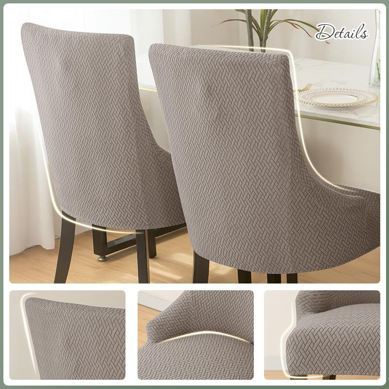 Yiran Furniture Elastischer T-förmiger Jacquard Stuhlbezug aus Polyester für Esszimmerstühle und Kleinsessel B/T/H: 23 x 15 x 5 cm - Bild 2