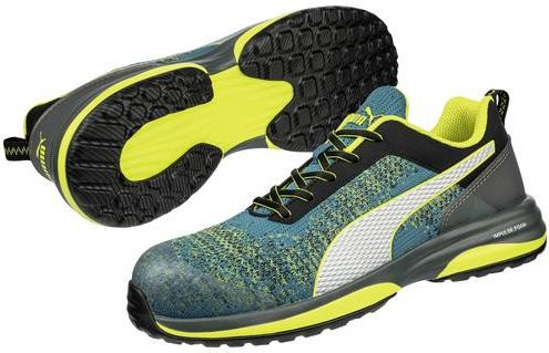 Puma Safety Charge Green Low S1P Sicherheitshalbschuh in Grau, Grün und Gelb, Größe 37 - Bild 1