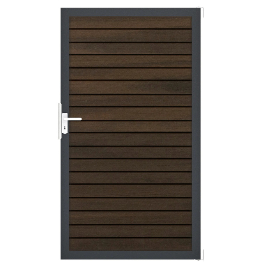 GroJa Steckzaun-Tor Solid-Rhombus 1-flg. DB703 Universal-DIN in Walnuss, B/H: 104 x 180 cm - Bild 2