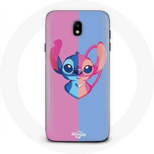 Handyhülle für Samsung Galaxy S5 mit Stitch und Engel Design in Blau und Rosa - Bild 1