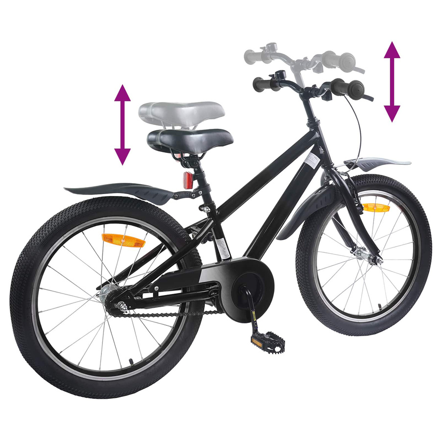 VD Home Furnishing Kinderfahrrad 18 Zoll Schwarz - Bild 2