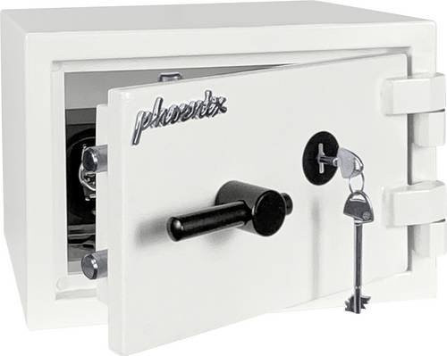Phoenix Sicherheitstresor Fortress SS1451K mit Doppelbartschlüsselschloss, Sicherheitsstufe S2, signalweiß, B: 37 cm, T: 31 cm, H: 25 cm - Bild 1