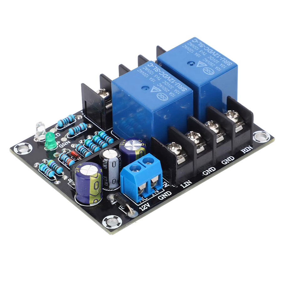 Aramox UPC1237 Lautsprecherplatine Zweikanal-Spannungsregler Verzögerungsmodul in Blau und Multicolour - Bild 2