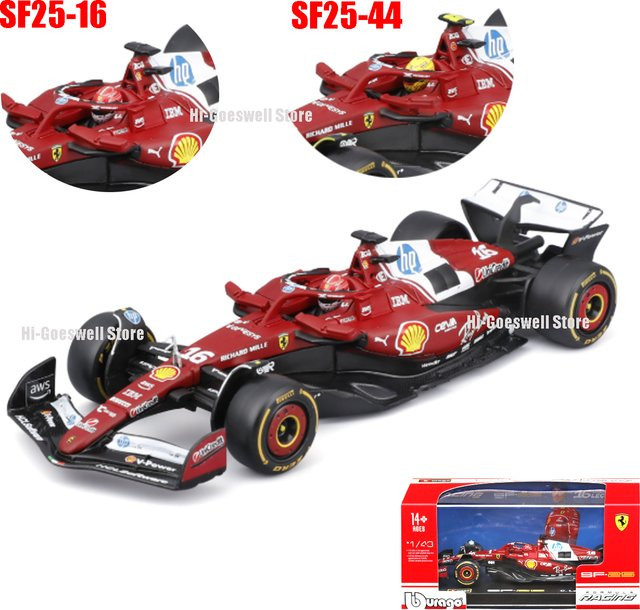 Bburago F1-Modell mit Helm SF25, Automodell, ab 14 Jahren - Bild 1