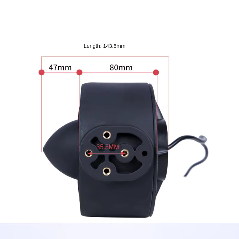 XMSJ Hochgeschwindigkeits-ROV-Unterwasserpropeller für Fischerboote, Kajaks und modifizierte Tauchroboter, 800W, Schwarz, 24-48V, 10A, 130N - Bild 2