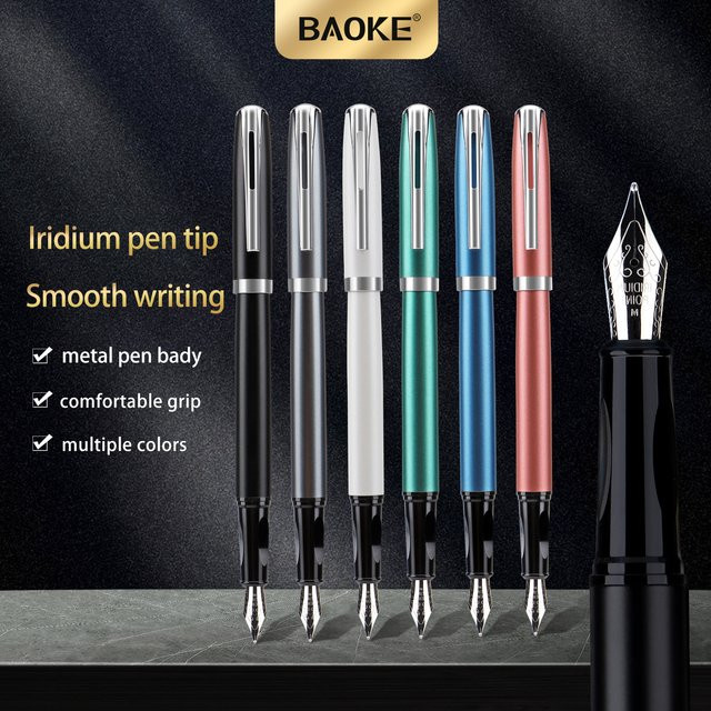 BAOKE PM189 Luxus-Metall-Füllfederhalter-Geschenkset mit Iridium-Feder und blauem Tinten-Set - Bild 1