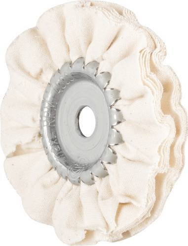 PFERD Tuchring TR weich für Hochglanzpolitur, Farbe: Weiß, Durchmesser: 80 mm, Breite: 10 mm, Bohrung-Ø: 10 mm - Bild 1