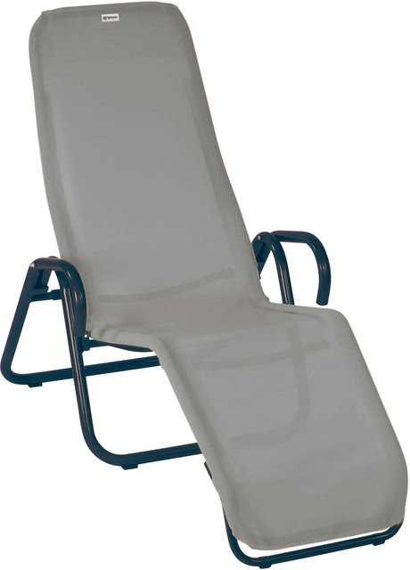 Acamp Gesundheitsliege Calypso klappbar in Anthrazit-Grau mit Textilene-Gewebe und Stahlrohrgestell, B/T/H: 137 x 75 x 107 cm - Bild 1