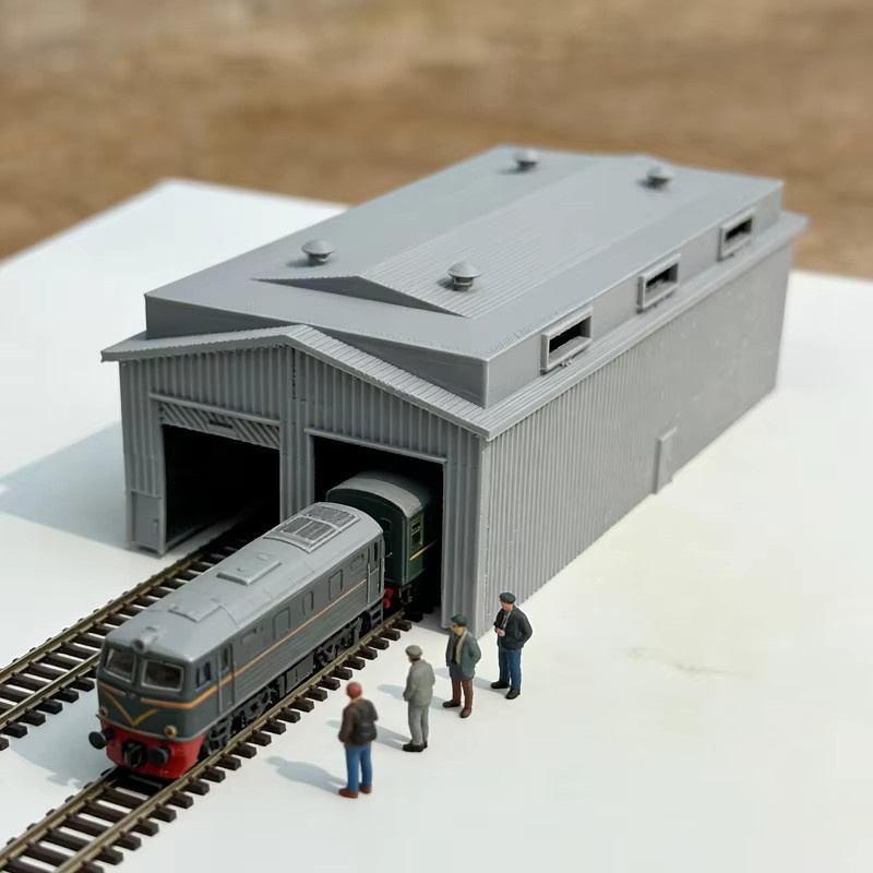 FunTrying Miniatur-Eisenbahndepot Modellbahnhof, 1:160 (Spur N), DIY-Bausatz - Bild 6