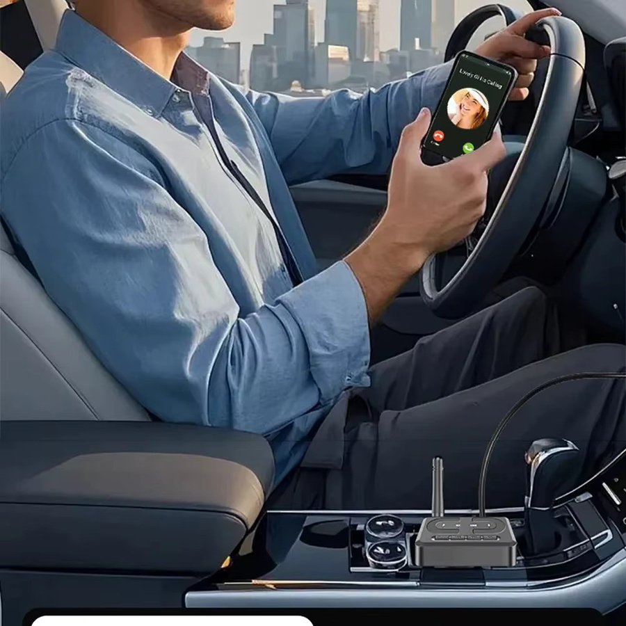 Kebidumei Bluetooth 6.0 Audio Adapter mit RCA und 3,5 mm AUX Jack für Stereo Musik und U-Disk Wiedergabe - Bild 4