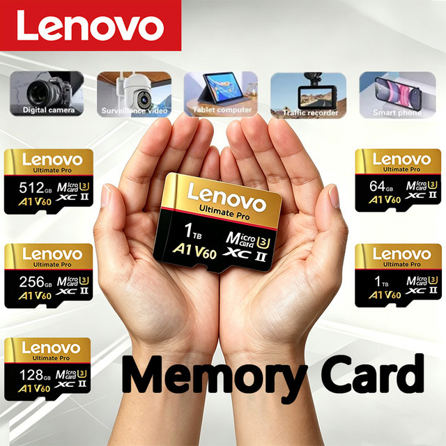 Lenovo SD-Speicherkarte mit 1 TB Kapazität in Schwarz - Bild 1