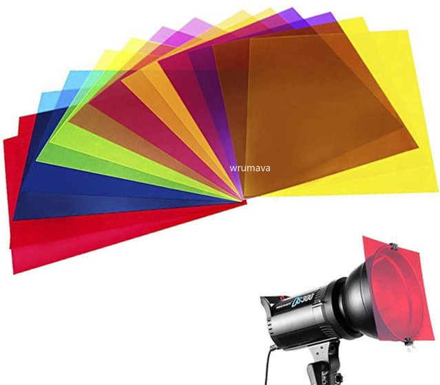 Wrumava Farbfolie für LED-Studiobeleuchtung und Blitzlicht in Multicolor, 30 cm Durchmesser - Bild 1