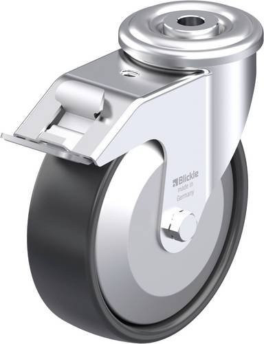 Blickle LER-PP 125R-FI-FA Stahlblech-Lenkrolle aus verzinktem Stahl mit Rad-Durchmesser 125 mm und einer Tragfähigkeit von 150 kg - Bild 1