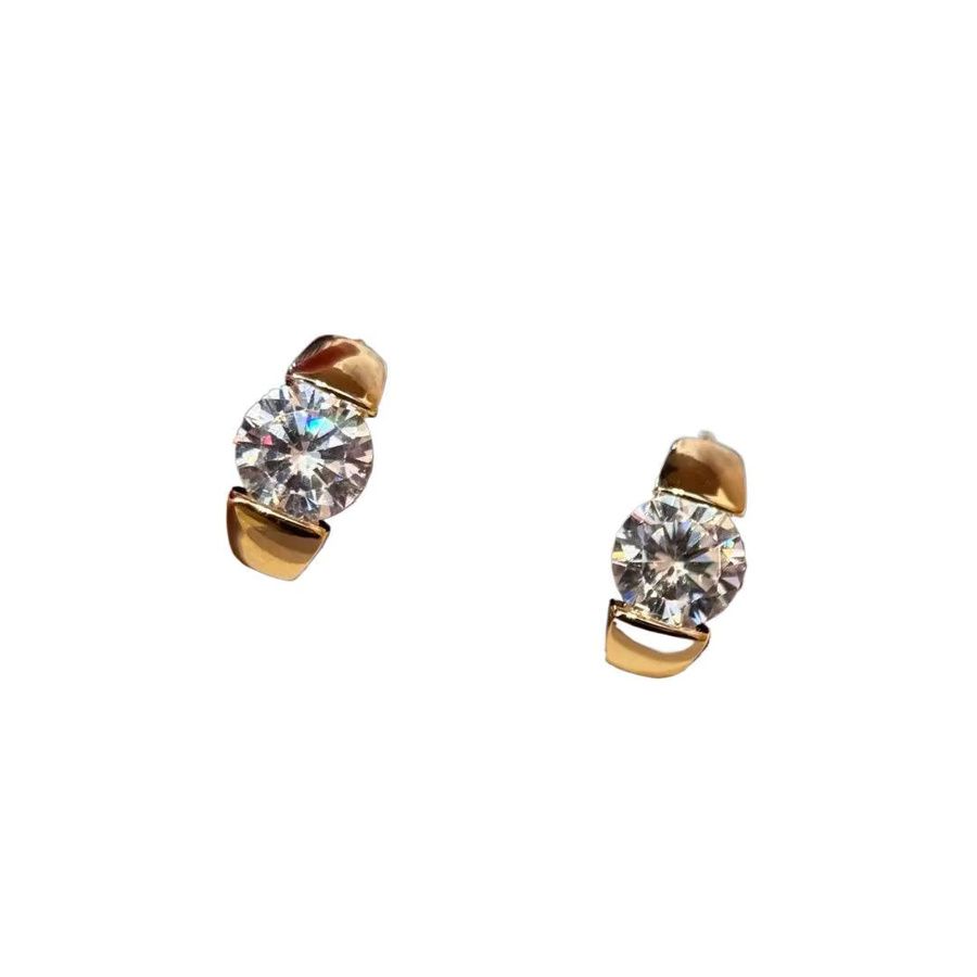 BXINY Creolen, 925 Silber, Moissanit, Diamant, Damen - Bild 6