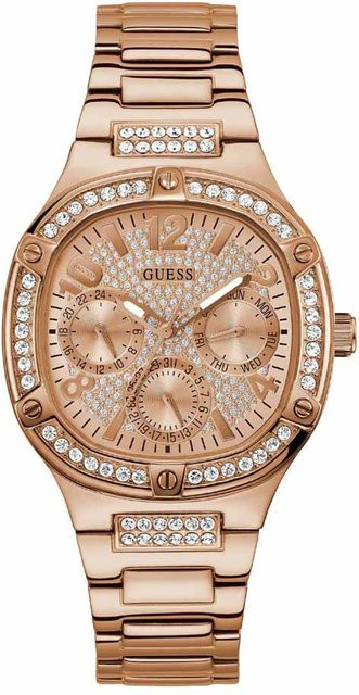 Guess Damenuhr, Edelstahl, Rosegold, Quarz, 40 mm, Diamantbesetzt - Bild 1