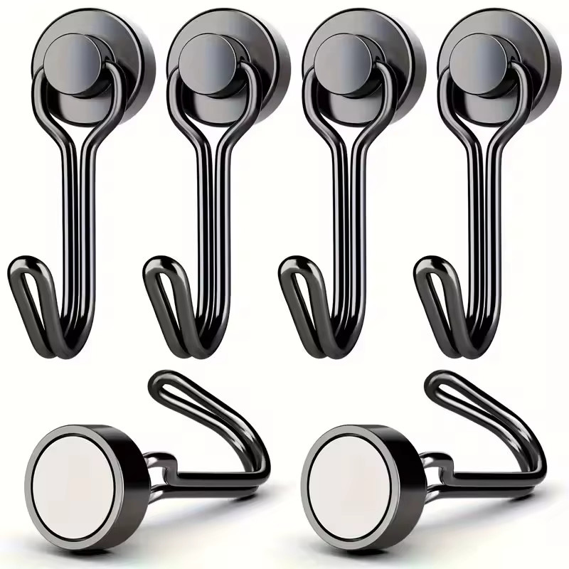 Mognot Mehrteilige Magnetische Schwerlast-Magnethaken in Schwarz aus Metall für Küche und Haushalt - Bild 2