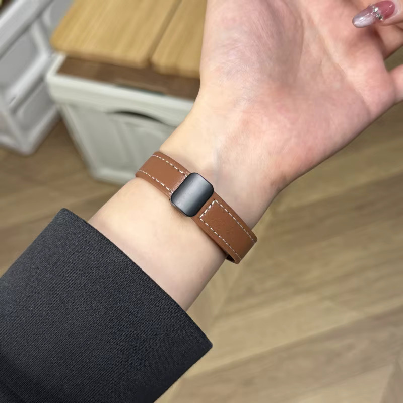 Huawei Uhrenarmband Leder, braun, Unisex, NFC - Bild 6
