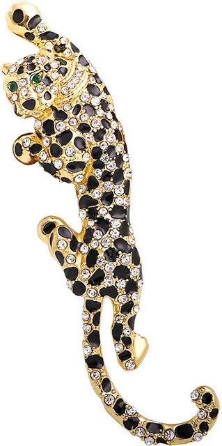 shmik Brosche Leopard, Emaille, Gold, Unisex - Bild 1