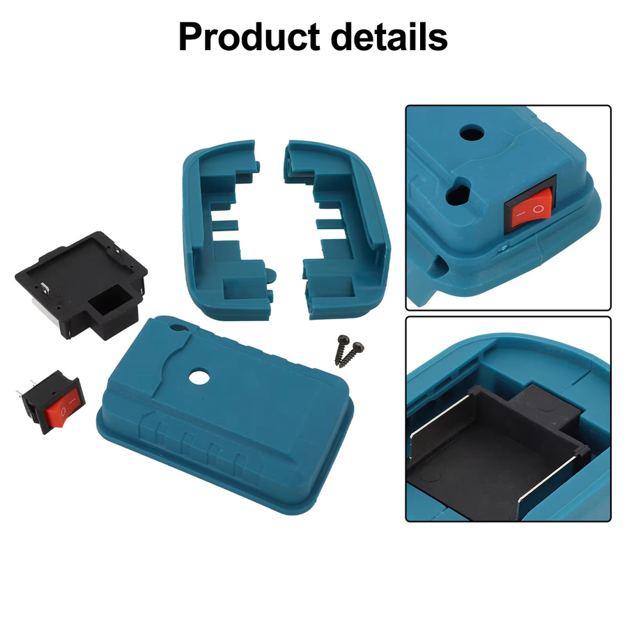 Makita Kunststoff Batterie Adapter Anschlussklemmenblock für BL1830 BL1860 BL1815 Lithium Akkus in Schwarz - Bild 3