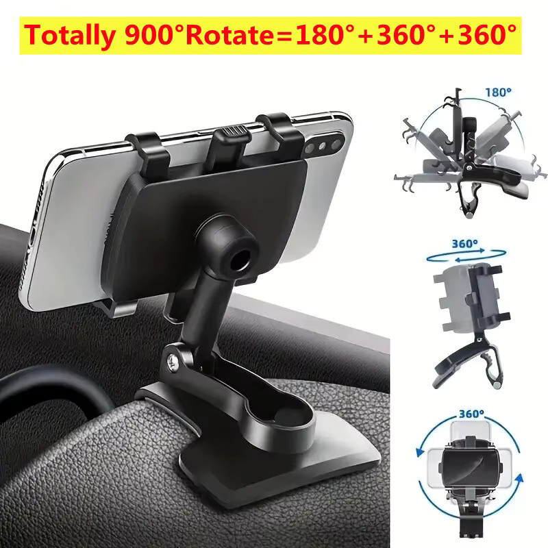 Mrgabwte Universal Auto Handyhalterung für das Dashboard mit 360 Grad Rotation in Schwarz für GPS Navigation und iPhone - Bild 3