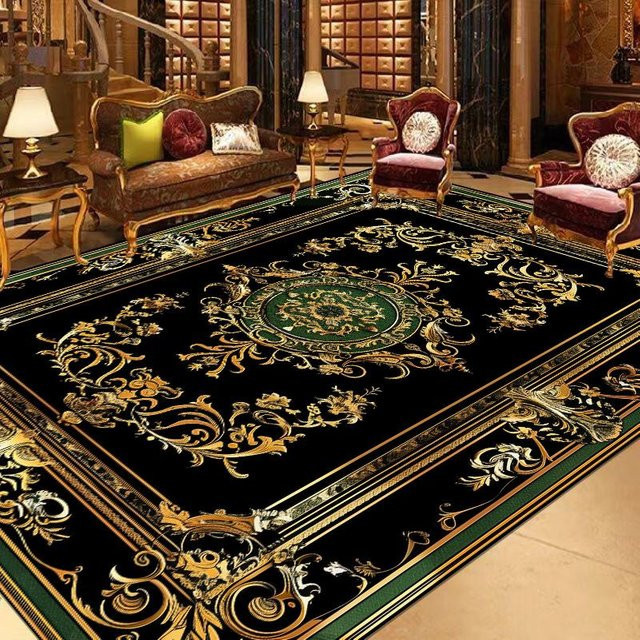 Karpetti Teppich in Schwarz, Modernes Orient-Design, Waschbar und Rutschfest, B/T: 140 x 200 cm - Bild 1