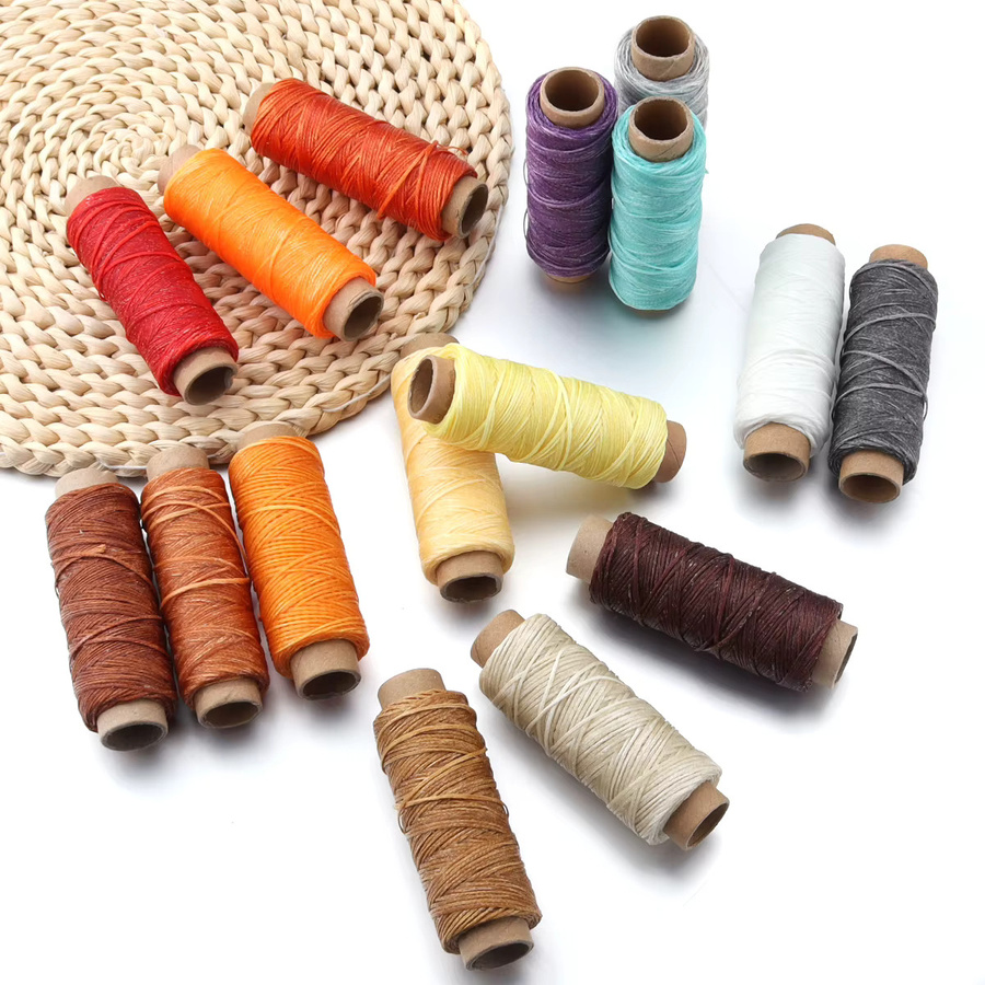 Bunte gewachste Schnur 150D für Leathercraft, 1 mm Dicke, 50 Yards pro Rolle - Bild 2