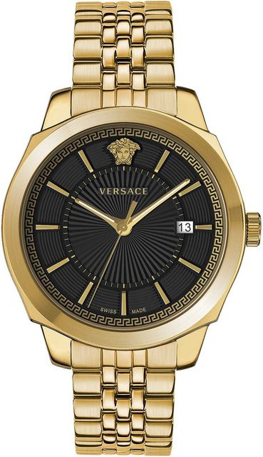 Versace Armbanduhr, Quarz, Edelstahl, Schwarz, 42 mm, Herren - Bild 1
