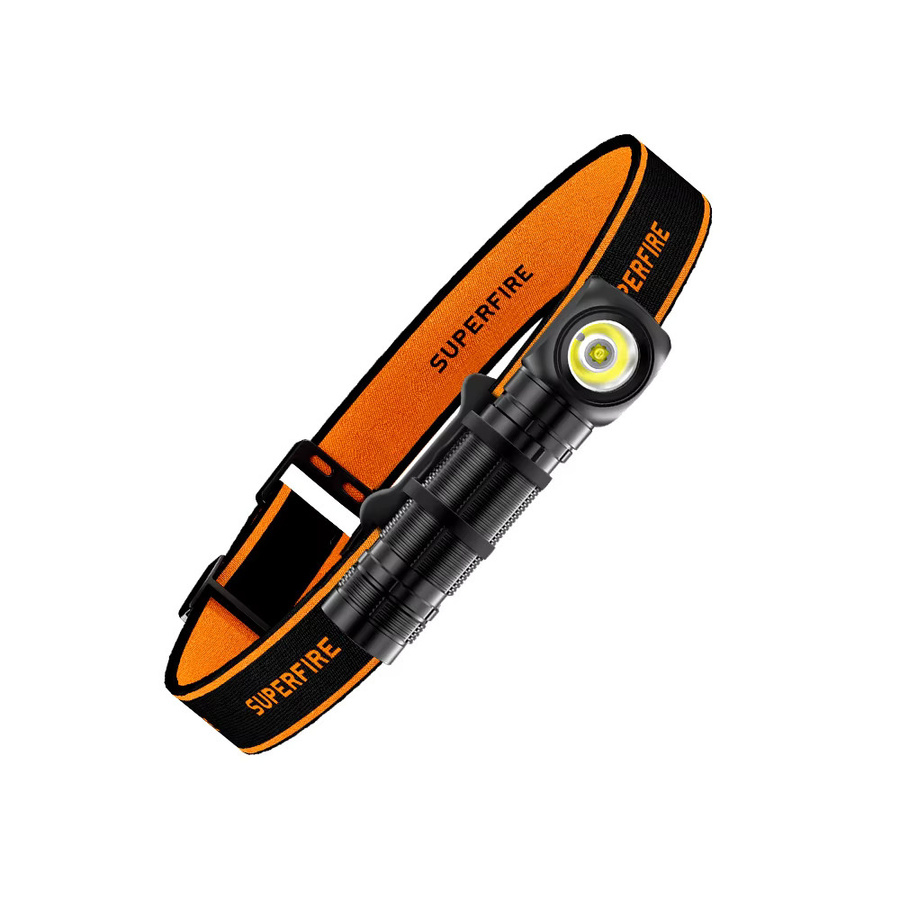 SUPERFIRE HS60 LED-Magnetstirnlampe in Schwarz, wiederaufladbarer USB-C Scheinwerfer mit 900 lm und 18650 Akku für die Arbeit - Bild 4