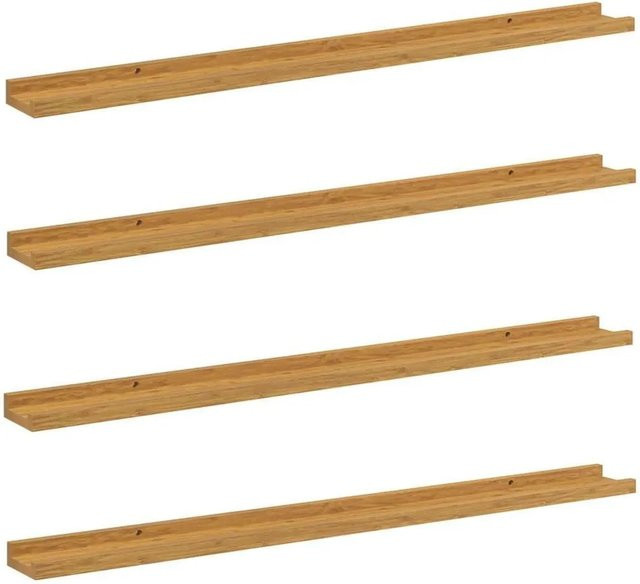 vidaXL Wandregal Set aus Holzwerkstoff in Beige, 4 Stück, B: 100 cm, H: 9 cm, T: 3 cm - Bild 1