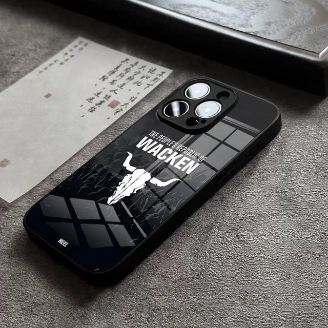Wacken Open Air Handyhülle mit Glasabdeckung für Apple iPhone Modelle in Schwarz - Bild 1