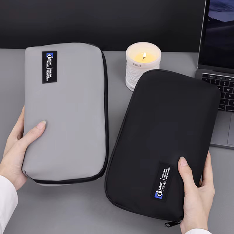 Mptionx Digitale Aufbewahrungstasche in Beige für Datenkabel, Ladegeräte und Powerbanks - Bild 4