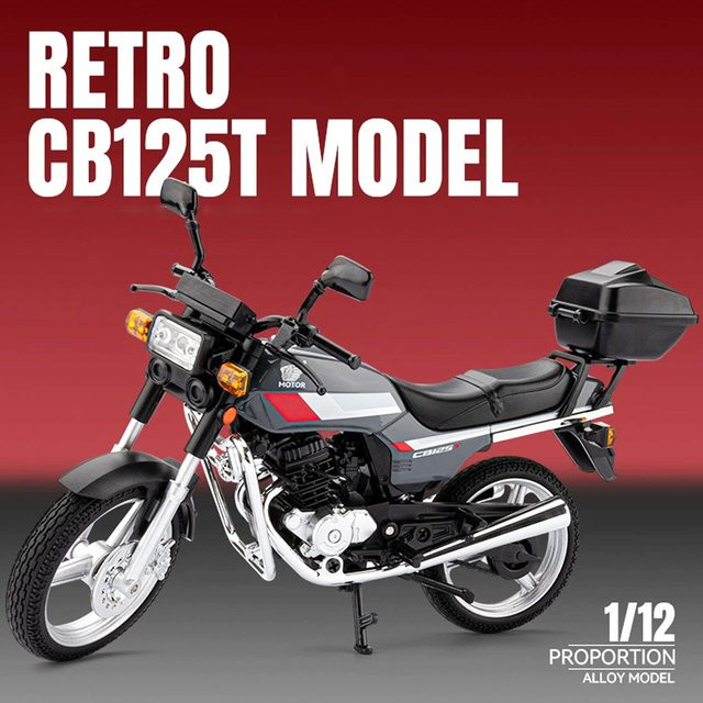 RMZ city Honda CB125T CB650 Motorradmodell, Maßstab 1:12, Grau - Bild 1