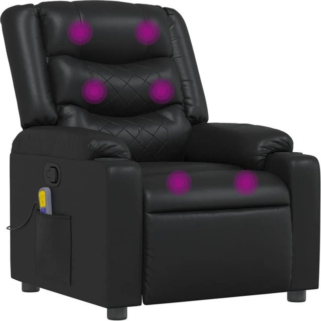 vidaXL Massagesessel Modell 15 in Schwarz aus Kunstleder mit Armlehnen - Bild 1