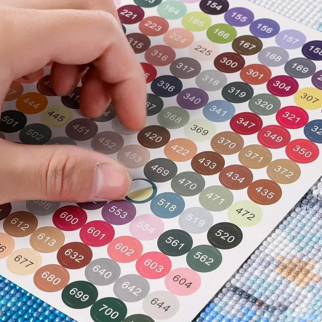 4er-Set Digitale Kennzeichnungsetiketten für Diamantmalerei in Multicolour - Bild 1