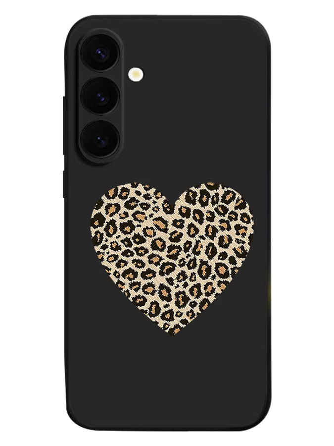 Magnetische Handyhülle mit Leoparden-Herzmuster für Samsung Galaxy S25 in Multicolour und Schwarz aus weichem TPU - Bild 3
