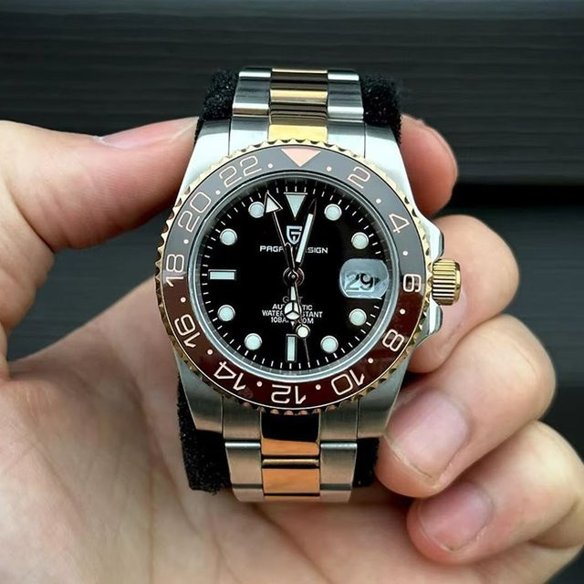 Pagani Design Armbanduhr, Mechanisch, GMT, Edelstahl, Saphirglas, Herren - Bild 1